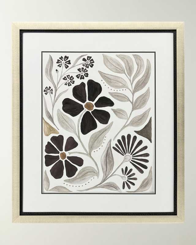 "Modern Petals III" Framed Giclee on Paper